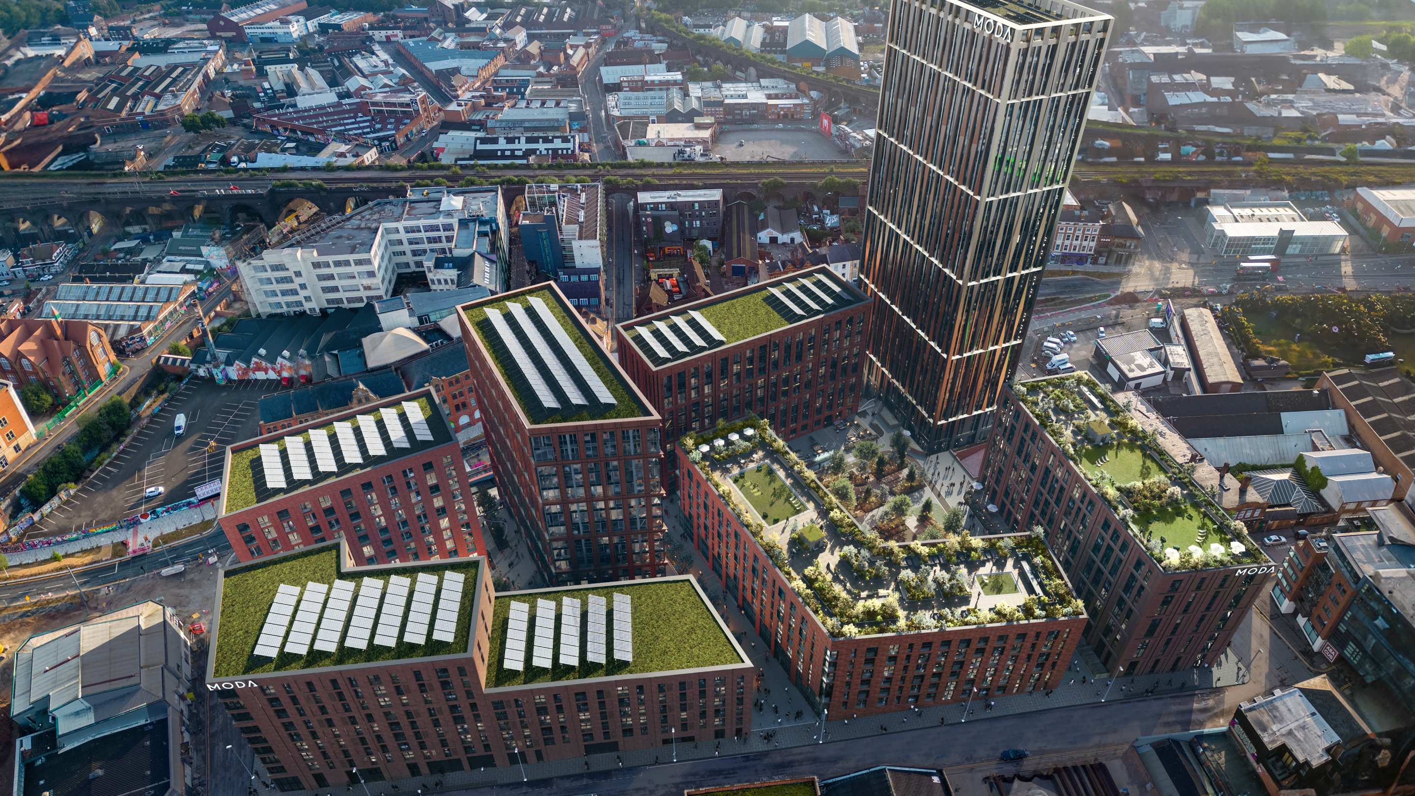 Drone footage of planned development of Stone Yard