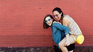 friends hugging