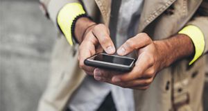 Person using smartphone