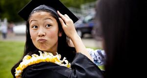 Woman at graduation