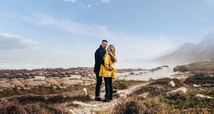 man and woman on beach