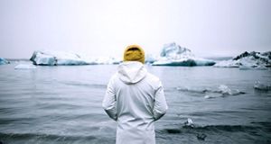 Person looking out to sea
