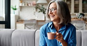 woman with hot drink