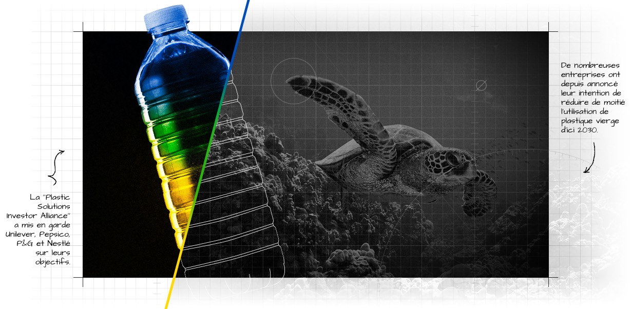 plastic bottle in the sea