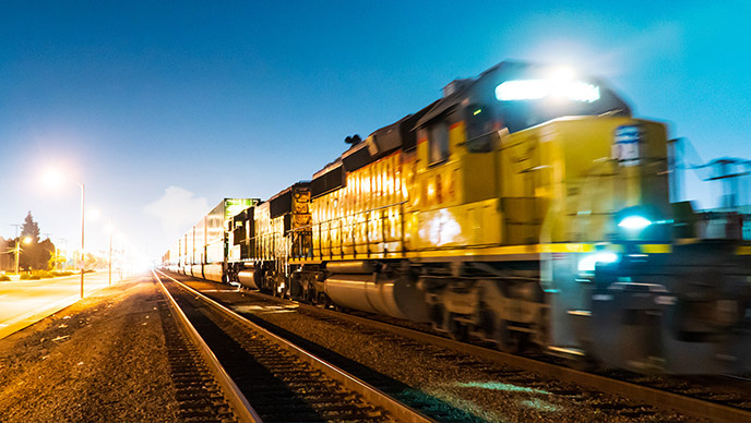 train on track