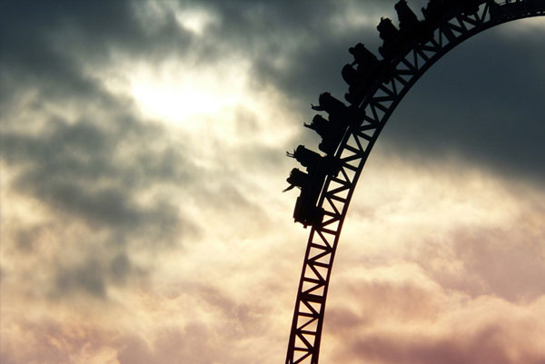 picture - roller-coaster going down