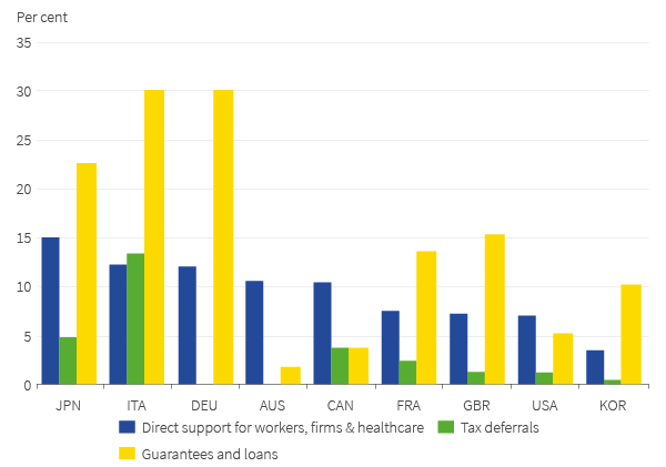 Substantial fiscal support has been announced since the pandemic began