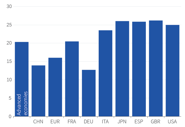 Figure 4. Public debt burdens have increased significantly