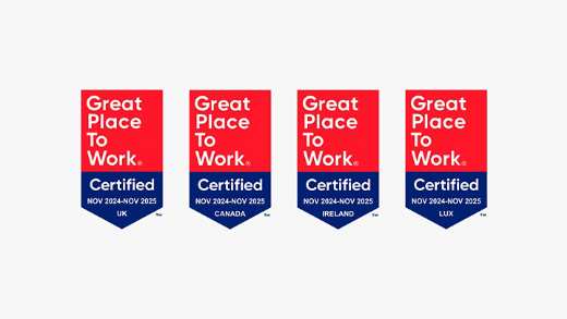 Great place to work certification November 2024 - November 2025 UK, Canada Ireland and Luxembourg