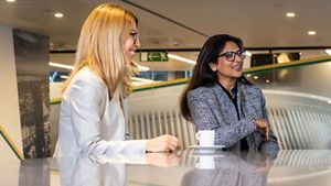 group of women at desk