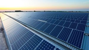 Solar panels on a roof