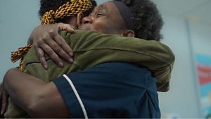two people hugging