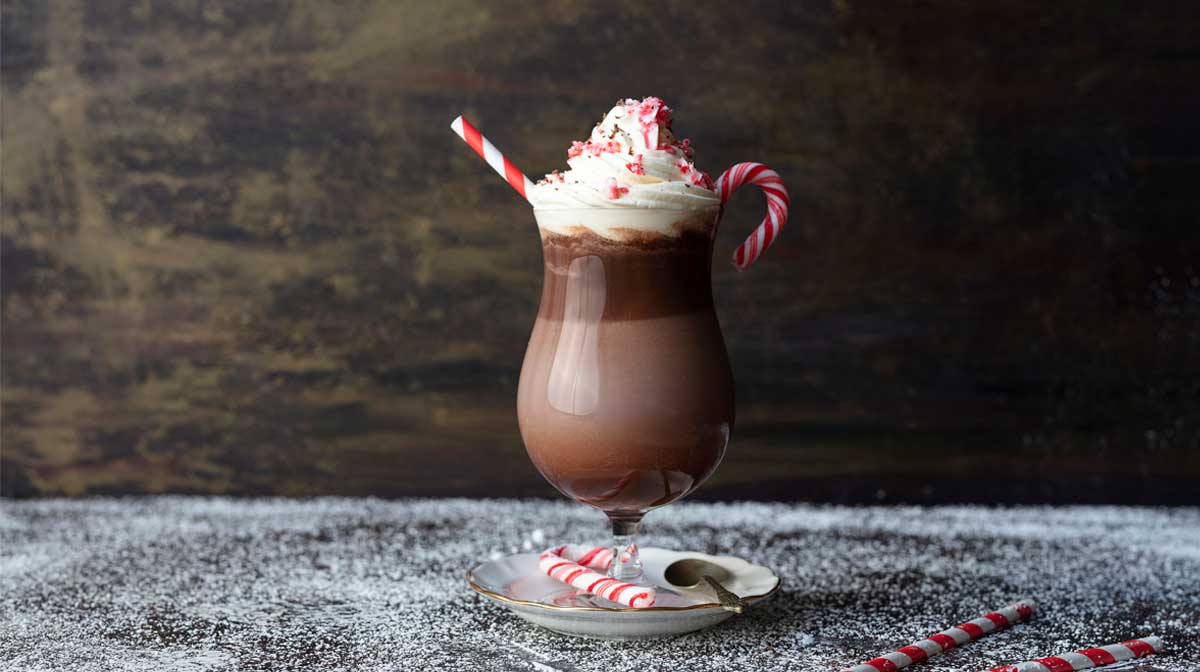 Candy cane hot chocolate