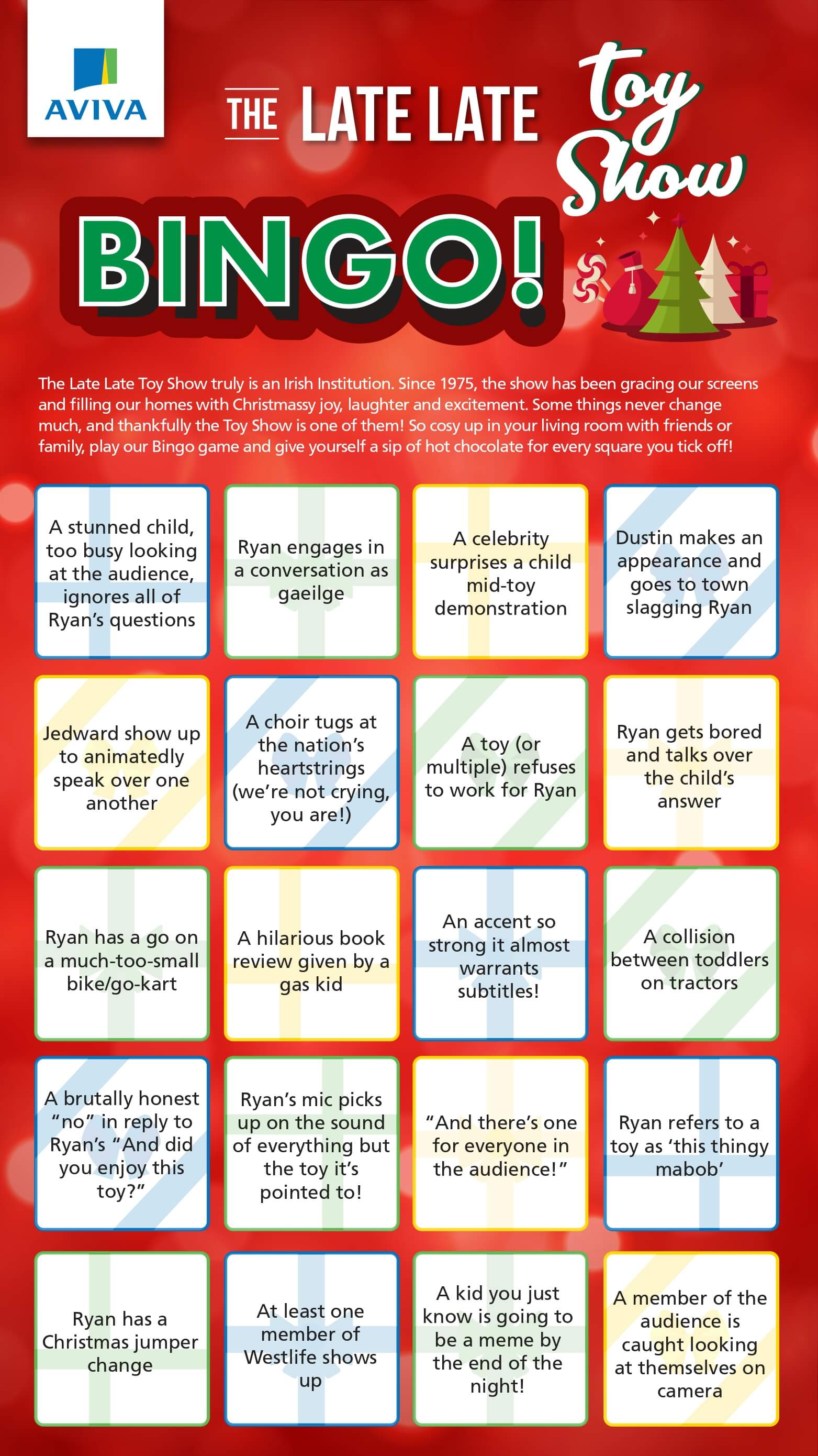 Toy show bingo infographic
