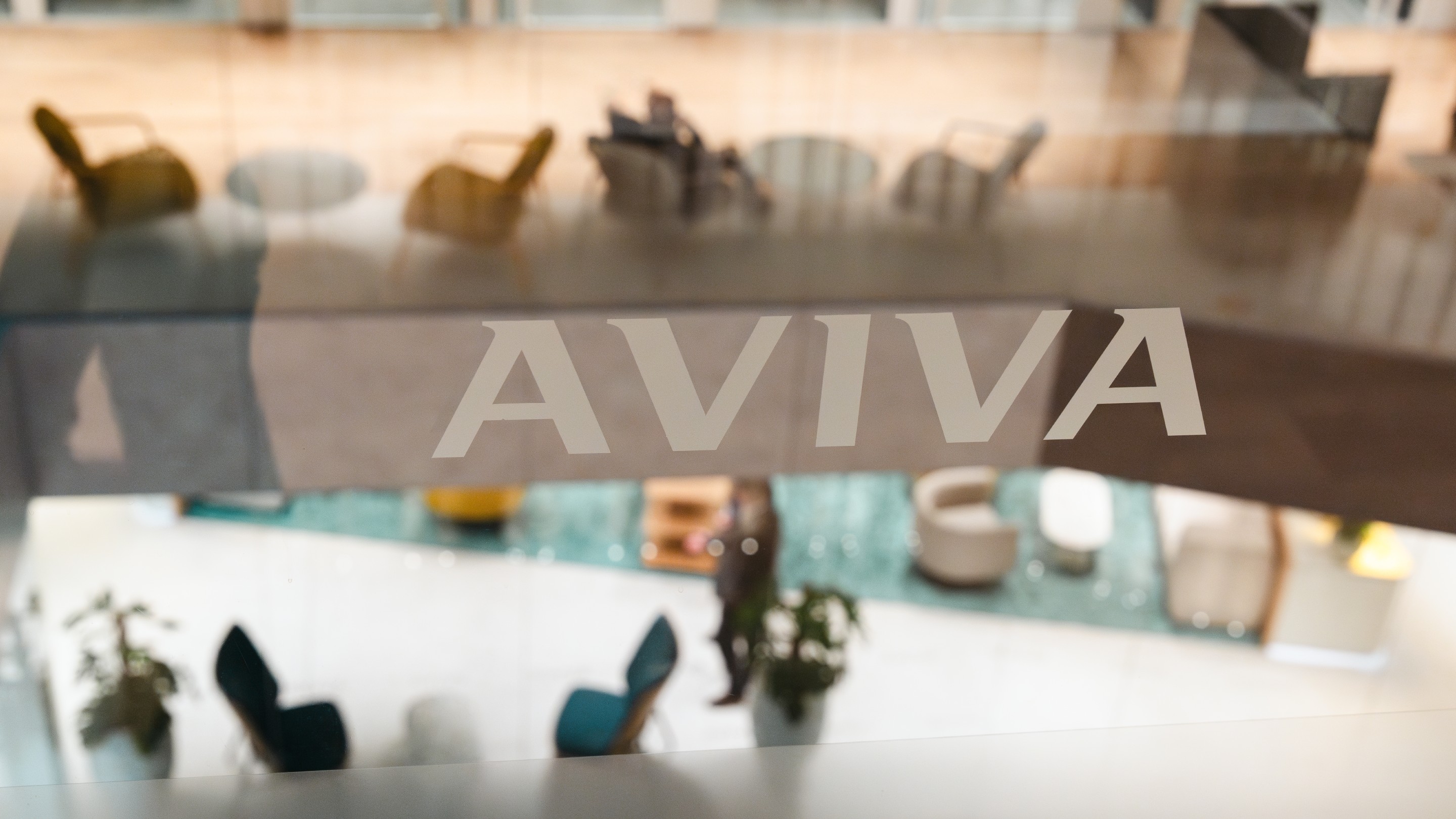 View through a window inside our 80 Fenchurch Street, London office