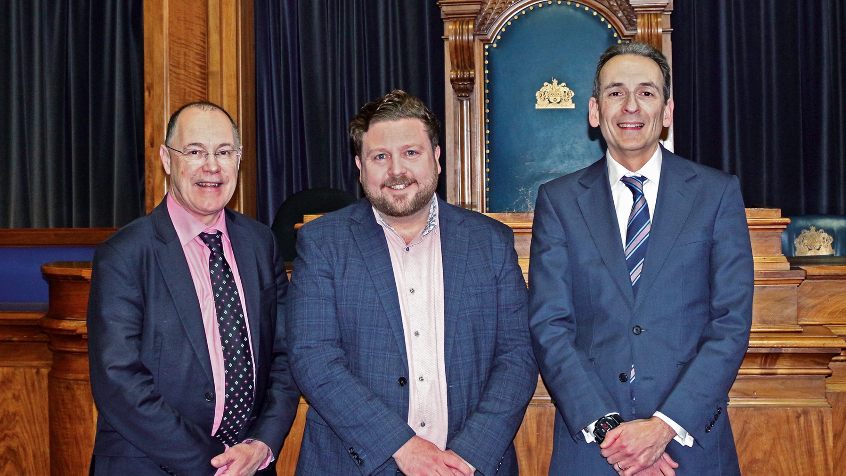 From left to right; University of Southampton’s Vice-Chancellor, Prof. Mark E. Smith; Councillor Alex Winning, Southampton City Council; David Epstein, MD, Aviva Capital Partners
