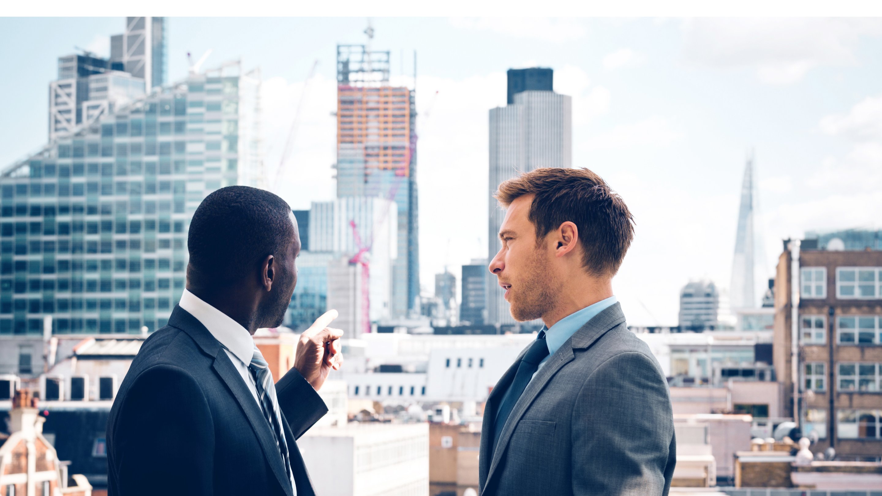 business people discussion outdoors