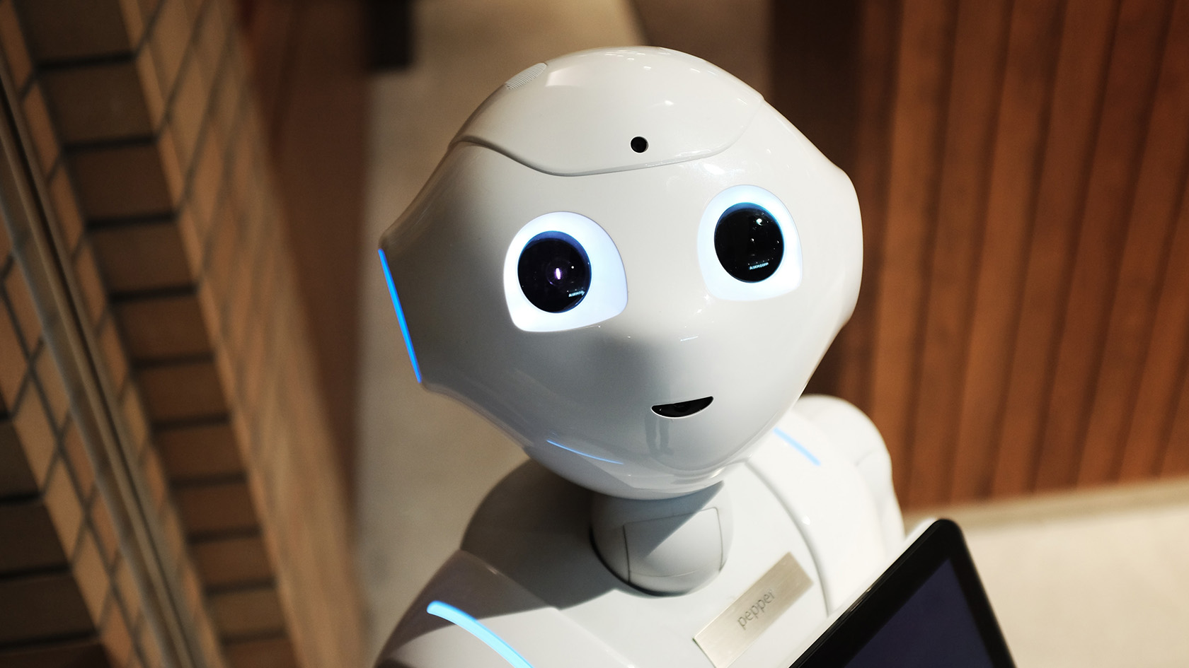 Image of Pepper, a humanoid robot by Softbank