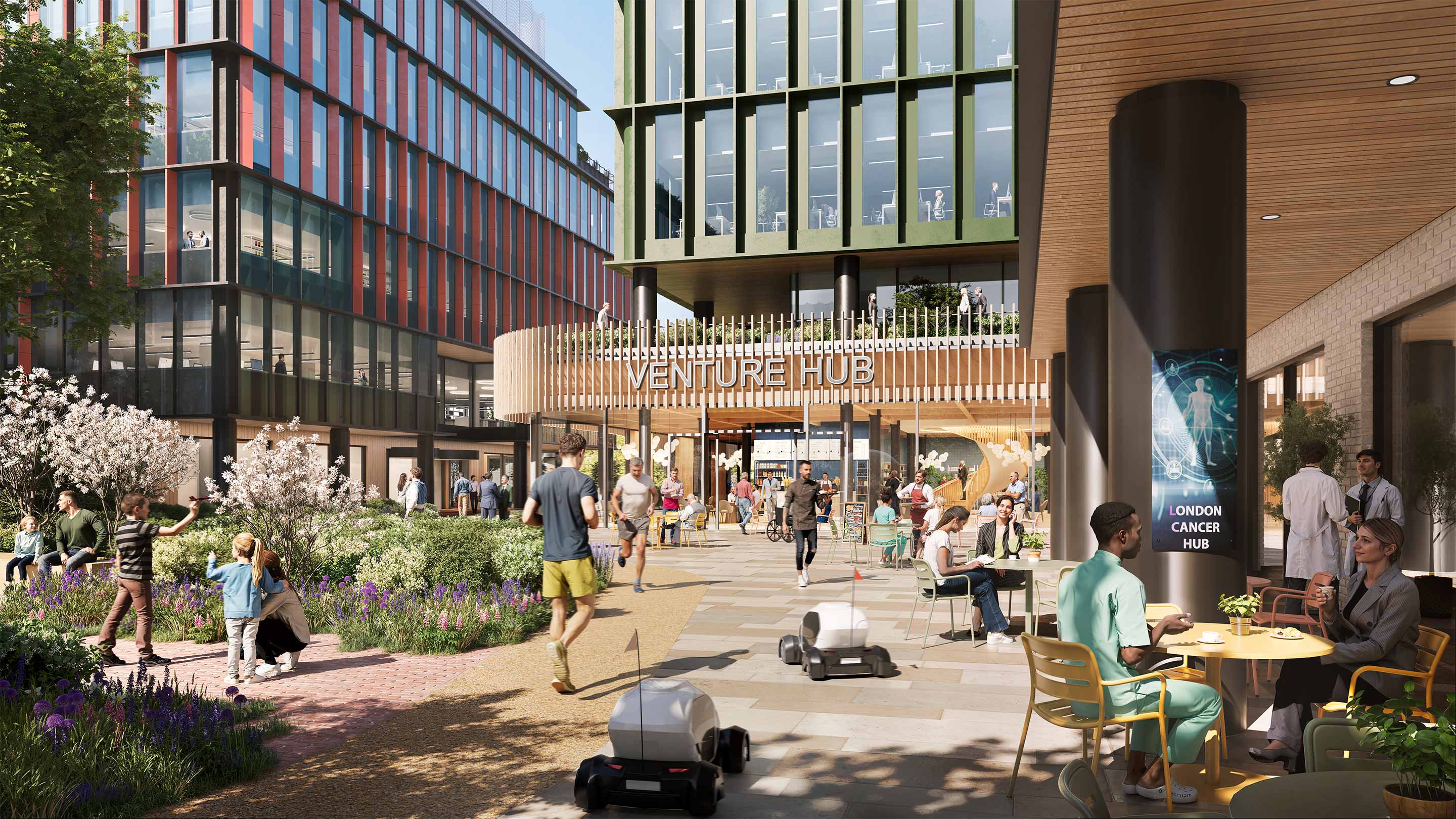 Illustration of the proposed London Cancer Hub