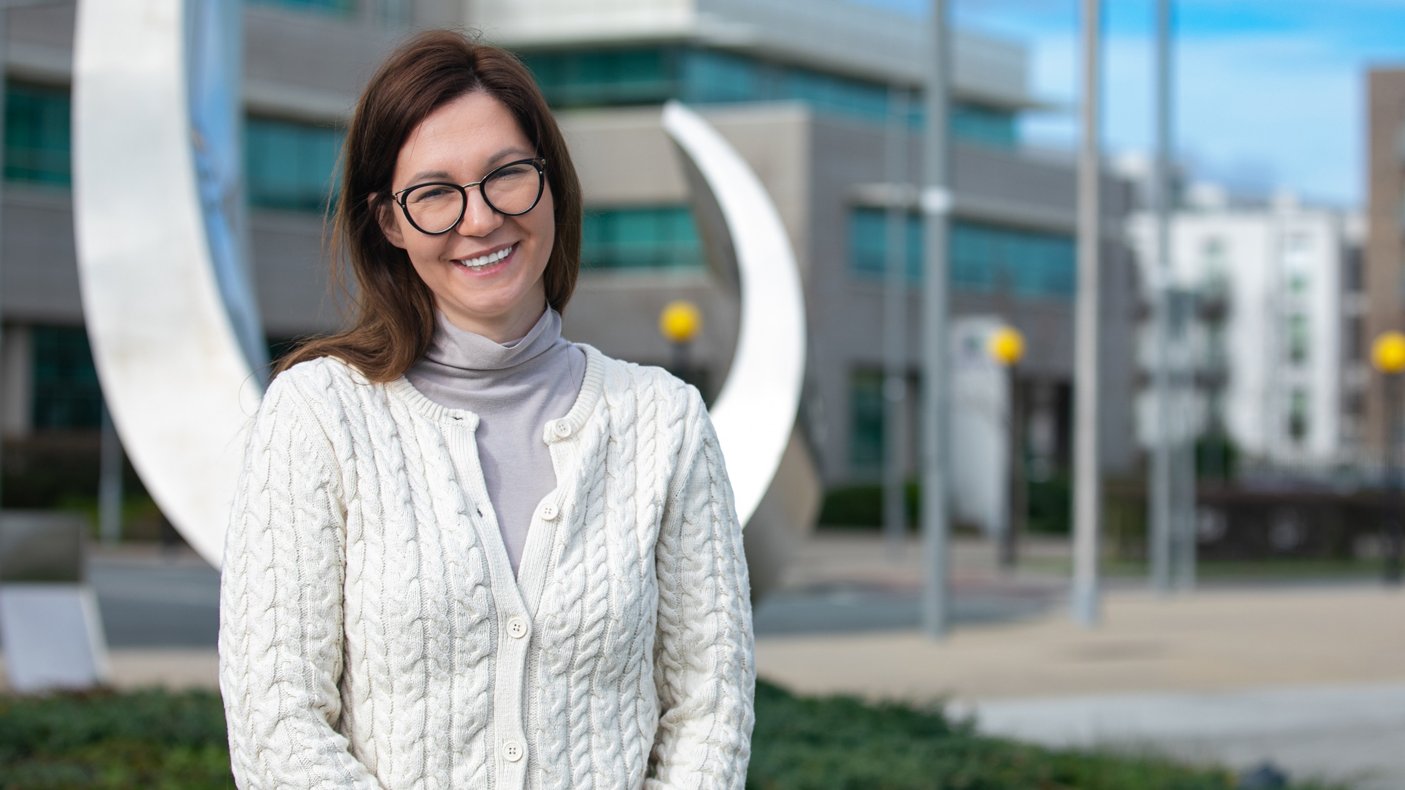 Natalia outside our office in Ireland
