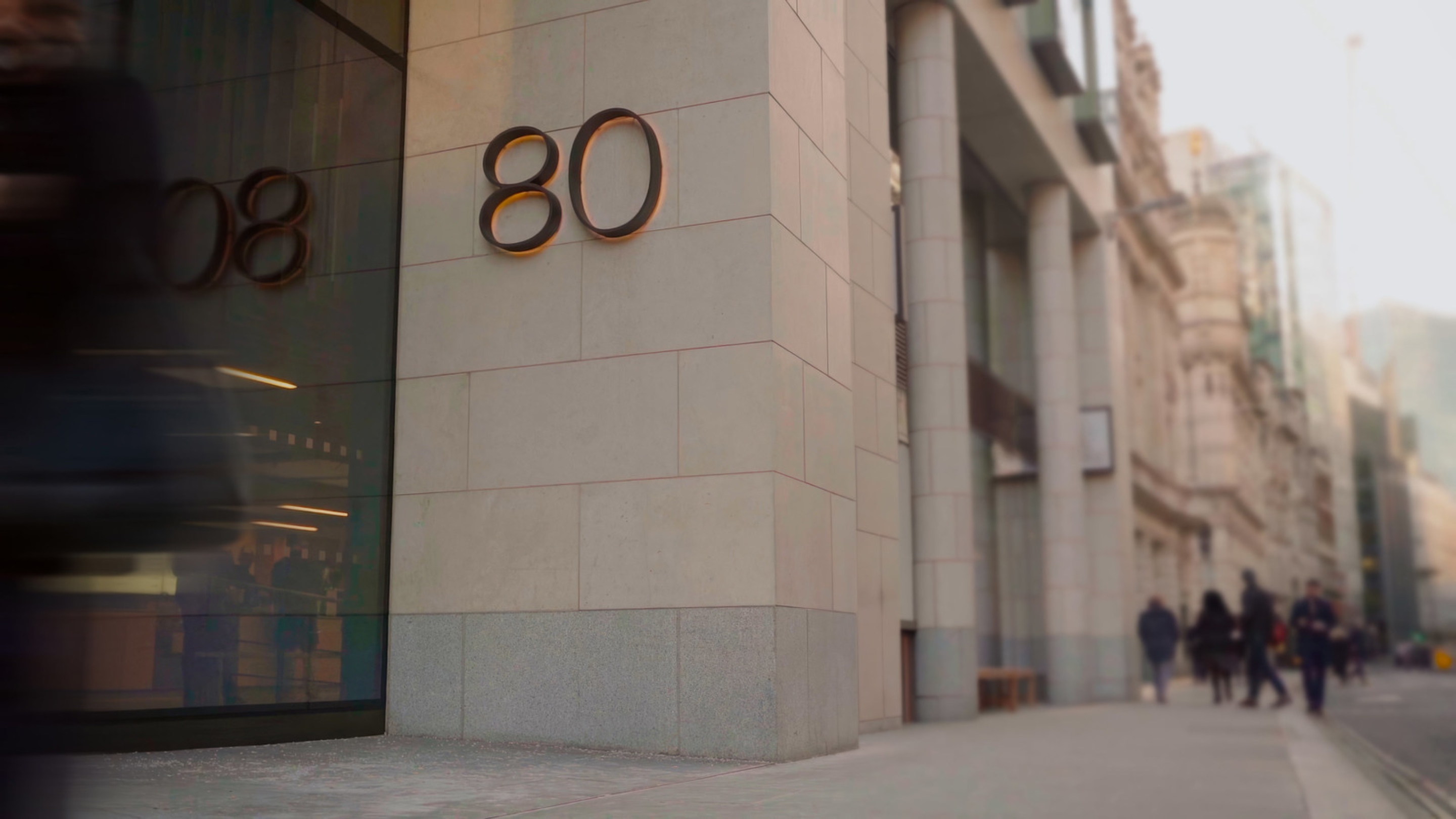 Outside 80 Fenchurch Street, Aviva London office