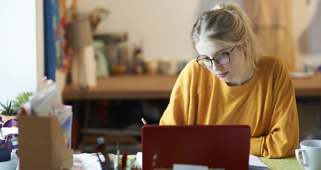 Young woman on laptop