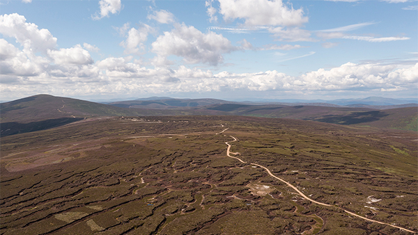 an image of peatland in Glen Dye Moor, Aberdeenshire
