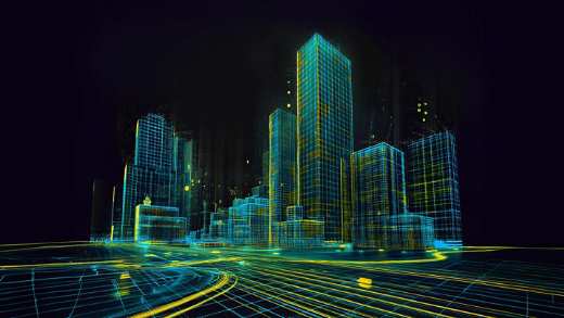 Internal buidling structure in brand colours