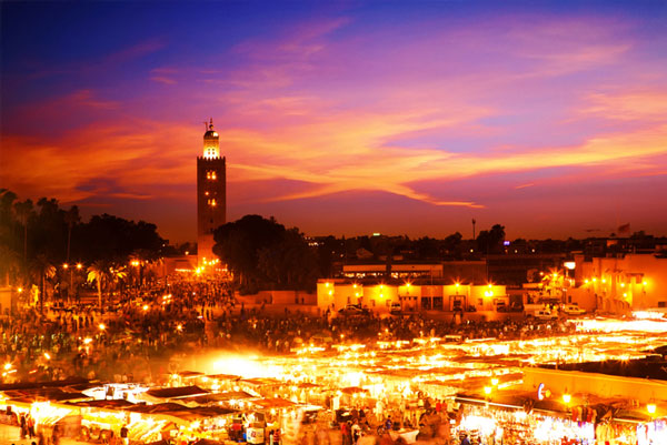 picture - Marrakesh at dusk