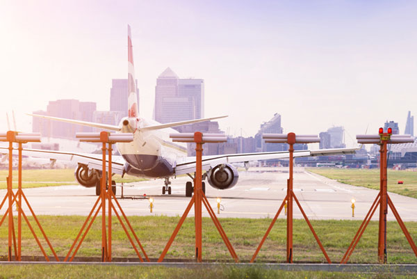 Picture - plane landing London City Airport