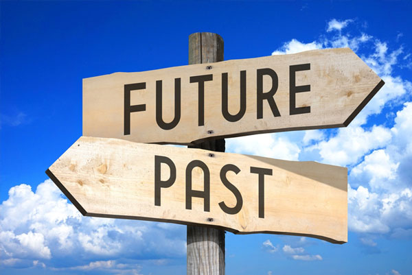 picture - sign depicting future and past