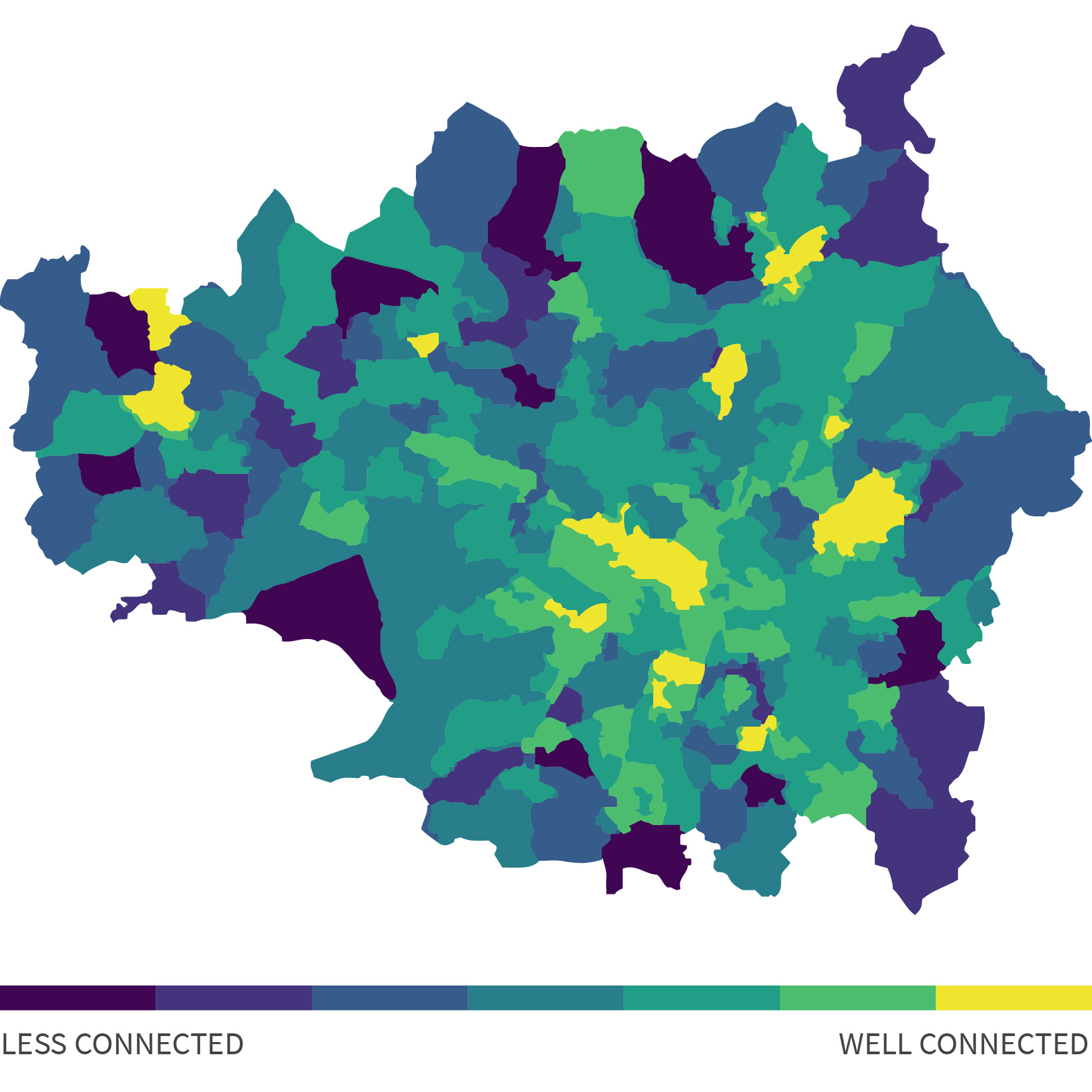 Greater Manchester accessibility levels by area