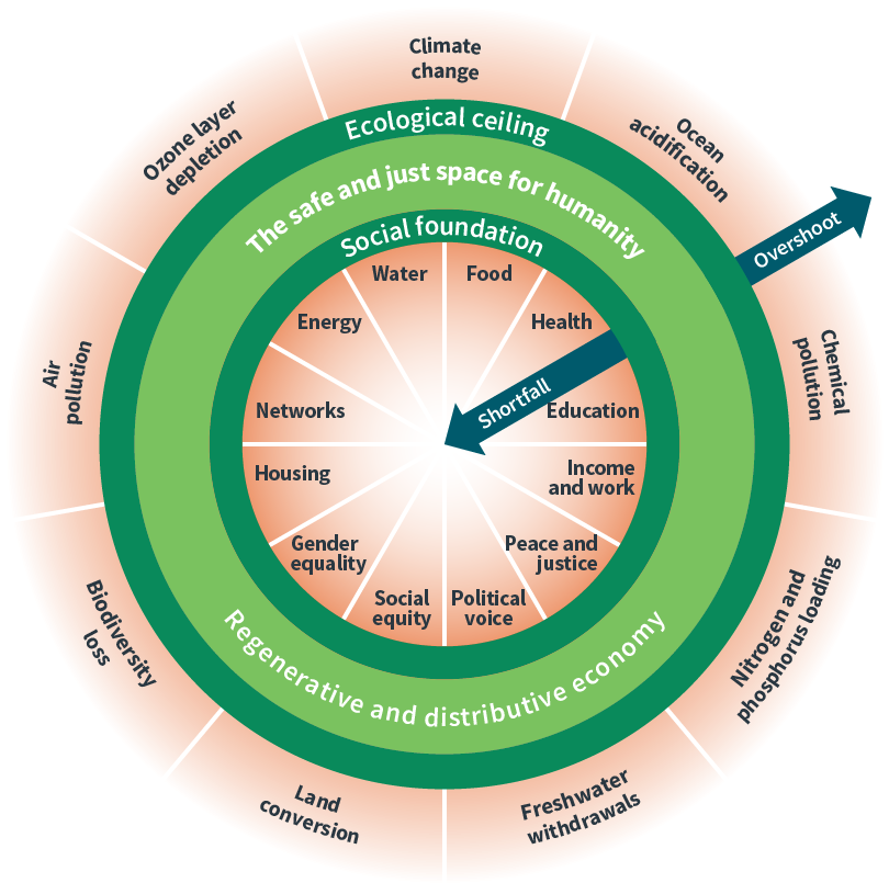 The Doughnut of social and planetary boundaries