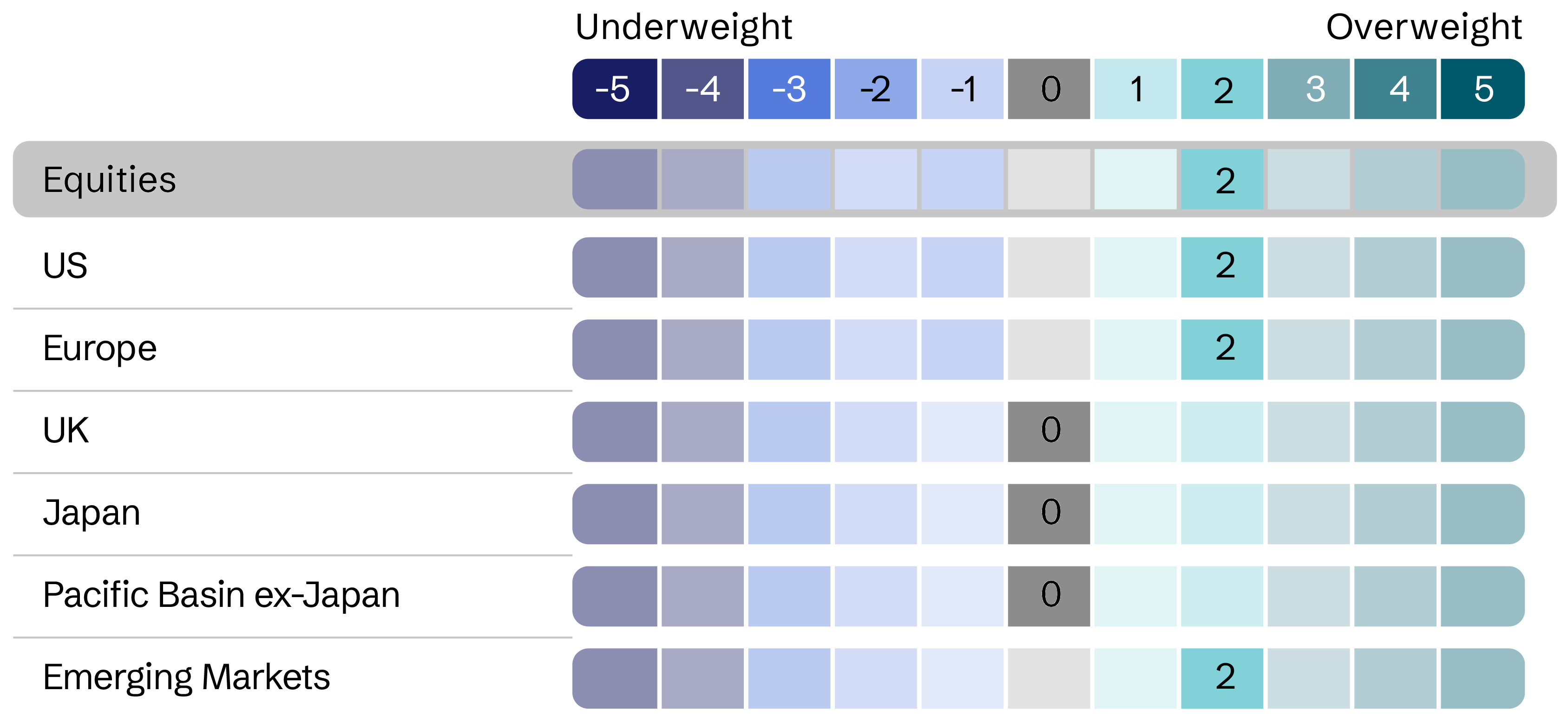 Asset allocation - Equities