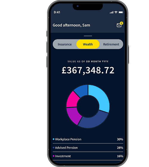 Demonstration of the Aviva Wealth mobile app