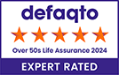 Defaqto 5 Star rated Over 50s Life Assurance logo