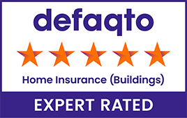 Defaqto 5 Star rated buildings insurance logo