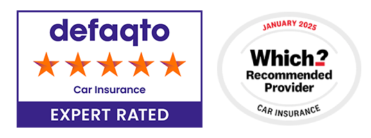 Awards: Defaqto 5 Star expert rated car insurance and Which? recommended provider for car insurance