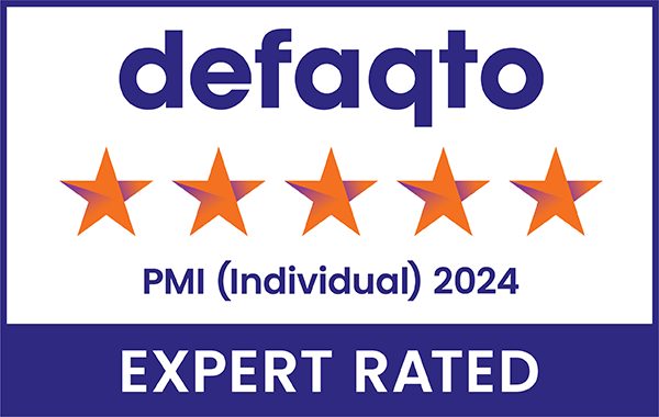 Defaqto 5 star PMI (Individual) expert rated