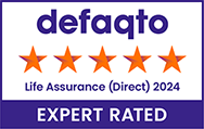 Defaqto 5 star rated Life Assurance (Direct) logo