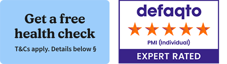 Defaqto 5 star PMI (Individual) expert rated and free health check flash