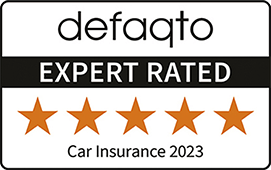Defaqto 5 Star rated car insurance logo