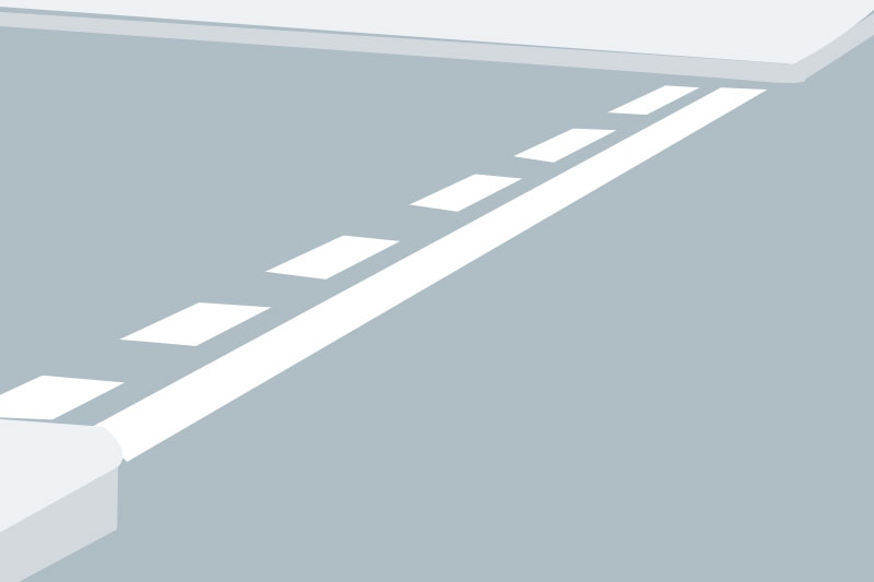 Irish common road markings – a solid line at a junction, with a broken line behind it – Aviva Ireland