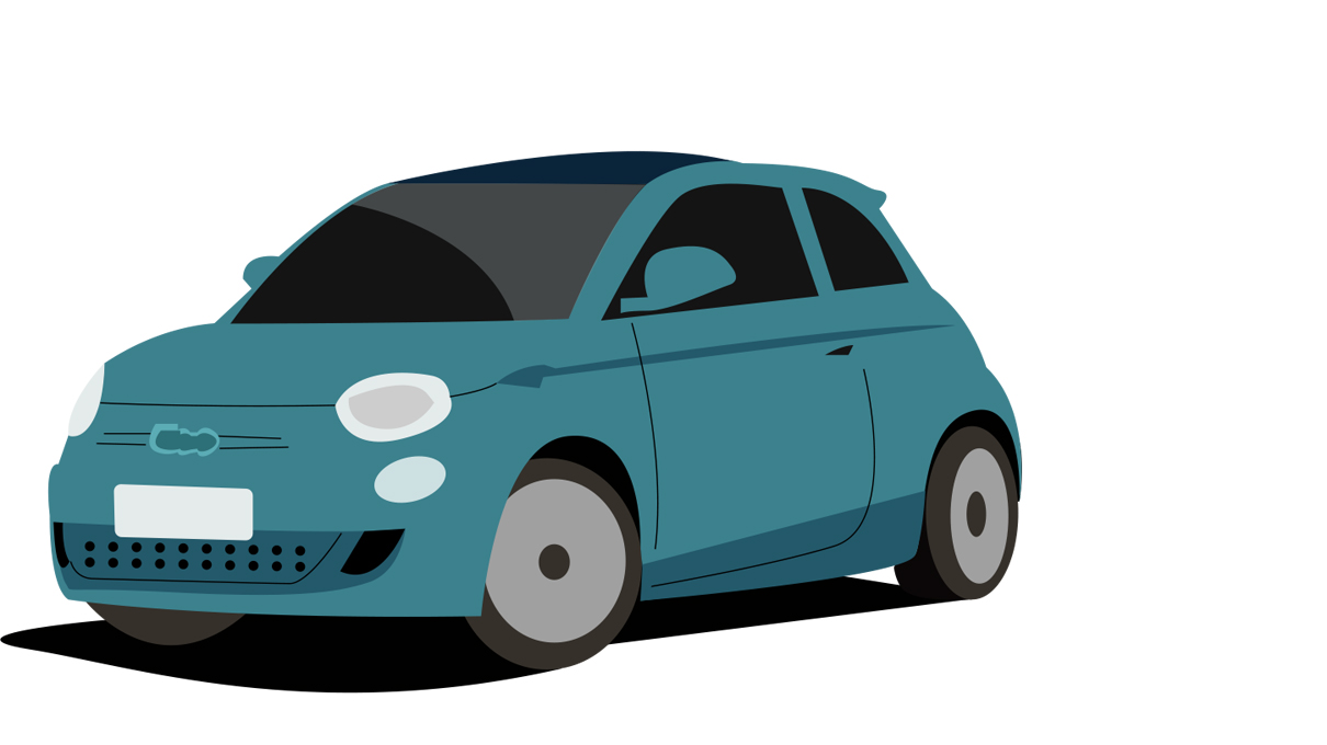 Illustration of Fiat 500e