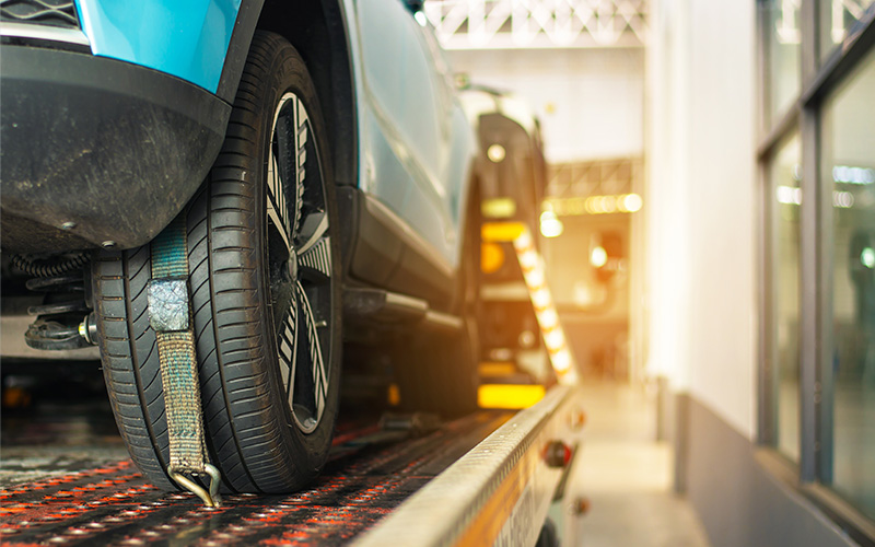 What happens when your car is written off from an insurance perspective – image car at Aviva motor services garage