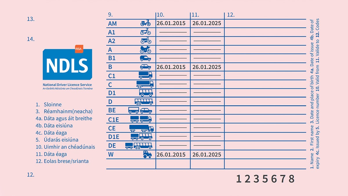 Plastic driving licence