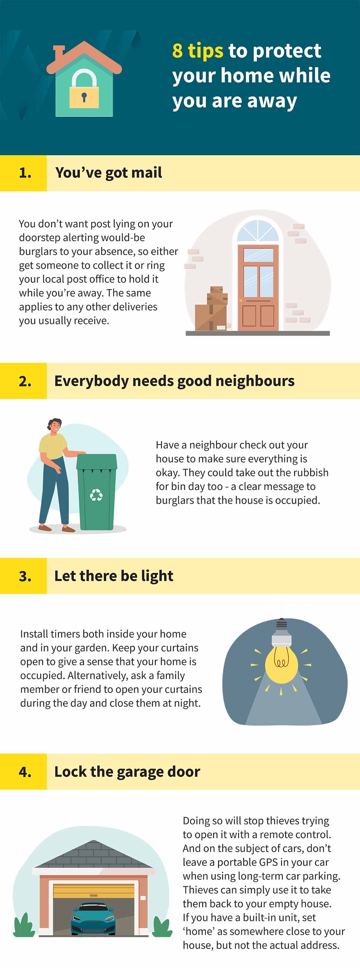 Eight tips for protecting your home infographic 1