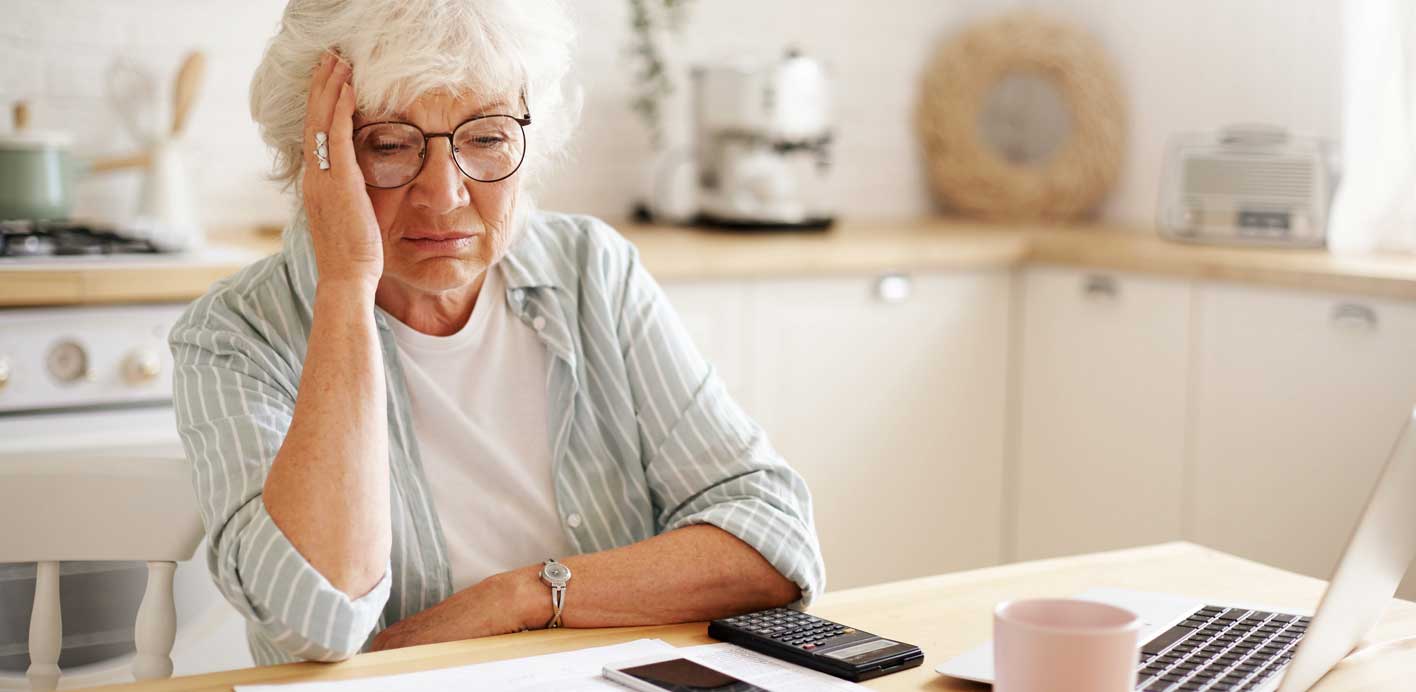 Woman worrying through forms